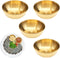 4 PCS Gold Stainless Steel Sauce Dip Bowls, Small 3.2 Inch Round Sushi Dipping Plates for Appetizers