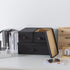 Soul & Lane Dark Gray Decorative Storage Boxes with Lids - Set of 3 Sturdy Cardboard Organizers for Home