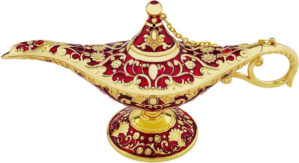 Vintage Legend Aladdin Lamp, Magic Genie Wishing Light, Collectable Rare Arabian Costume Props for Home/Wedding Decor