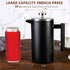 SZHETEFU 34 OZ 4-8 Large French Press, Premium Stainless Steel Sturdy Insulated French Press Coffee Maker, Cups French