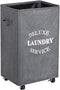 WOWLIVE Large Rolling Laundry Basket Wheels 90L Collapsible Tall Laundry Hamper Handle