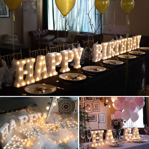 MUMUXI Marquee Light Up Letters - Large Light Up Numbers, Battery Powered, for Wedding, Birthday, Party, Christmas (K)