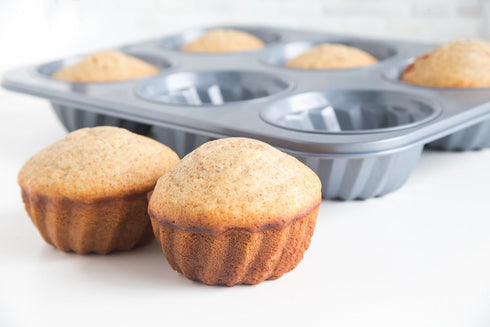 Fox Run Fluted Muffin Pan, Metallic, 14 x 10.5 x 2 inches