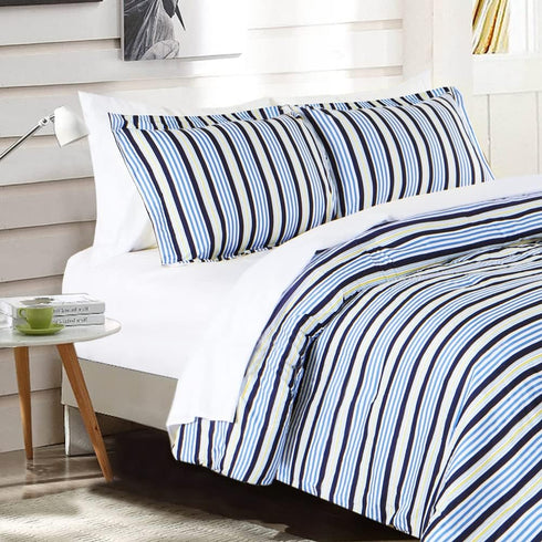 EMME Set 7 Sets, Set Queen Comforter Piece Bedding Blue Bed in a Bag Bedspreads Queen Size with Comforter, Sheets