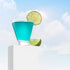 JoyJolt Aqua Vitae Martini Glass Set of 2, Crystal Glassware, Stemless Cocktail Glasses
