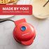 Elite Gourmet EWM015R Electric Nonstick 4.5-inch Mini Waffle Maker, Belgian Waffles, Compact Design, Hash Browns, Keto, Snacks, Sandwich, Eggs, Easy to Clean, Red by Elite Gourmet