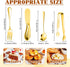 Cheese Butter Spreader Knives Set Charcuterie Accessories 16 Pieces Charcuterie Boards Utensils Stainless Steel Spreader Knife Mini Serving Tongs Spoons and Forks for Jam Appetizers Pastry (Gold) by Mlurcu