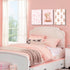 3Pcs Pink Teddy Bear Canvas Wall Art Coquette Bow Wall Decor Pictures Cute Animal Nursery Posters Prints for Baby Girls