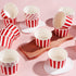 120Pcs 12 oz Summer Grencian Red Ice Cream Cups Disposable Red and White Stripes Paper Dessert Snack Bowls BBQ Yogurt