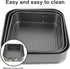 ULTNICE 3PC Non Stick Baking Pan Set, Deep Baking Pans for Cake, Loaf, Square, Muffin Molds Baking Supplies