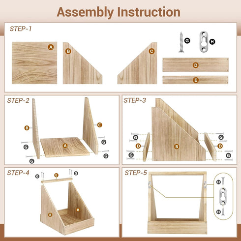 Chewoof 3 Pack Chicken Nesting Box, Wooden Single Compartment Chicken Nesting Box for Outdoor Coop, Comfortable Laying