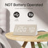 Digital Alarm Clock with Wooden LED Time Display, 3 Alarm Settings, Humidity & Temperature Detect