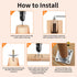 Leg Mounting Plates, 4 Sets Furniture Leg Attachment Plates, 5/16"(M8) Industrial Grade Flat Mounting T-Plates with