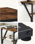NEFROM ET-D-BRW1 C-Shaped End Table, Small Couch Side Table, Sofa TV Tray Table for Living Room, Bedroom, Bedside