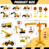 21pcs Bulldozer Morofme Construction Cake Toppers Vehicles Cake Decorations Truck Excavator Tower Crane Cupcake Topper