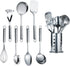 Berglander 8 Piece Cooking Utensil Set, Stainless Steel Kitchen Tools with Stand, Includes Slotted Turner, Ladle