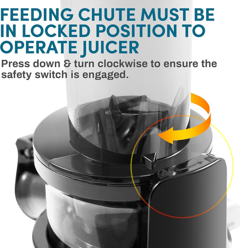 Elite Gourmet Masticating Juicer Machines - 12-inch Cold Press Juicer for Vegetables and Fruits, Easy to Clean