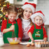 4 Pack Suhine Christmas Aprons Adults Green Christmas Kitchen Cooking Baking Cookie Crew Matching Aprons with Pockets