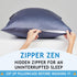 Zippered Pillowcases - Queen Size 30x20, 100% Viscose Derived from Bamboo, 2 PK, White, Cooling Pillow Cases