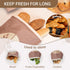 NATURALLY WRAPPED (2 Pack) Reusable Beeswax Bread Bags for Homemade Bread Extra Thick Cotton, XL Natural Cotton Beeswax