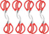 8PCS Red Seafood Scissors - Multifunctional Stainless Steel Crab Leg Crackers for