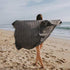 Stonewashed Turkish Bath & Beach Towel, 100% Organic Cotton, Soft, Lightweight, Quick Dry, Black