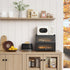 Goozii Countertop, Counter Large Bread Box for Kitchen Black Bread Storage Container for Homemade Bread, Double Layer