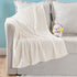 MIULEE Super Soft Baby Throw Blanket, Lightweight Fleece Warm Plush Cozy Bed Blanket 30"x40", Stripe Pattern, Cream