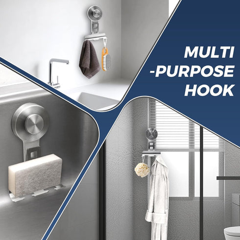 2 Pack,Heavy-Duty 15lbs Suction Cup Razor Holder for Shower Wall Suction Hooks for Razor,Towel,Phone,Loofah, Removable