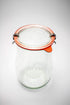 Weck Tulip Jars 1.5 Liter - Large Glass Jars for Sourdough Starter with Glass Lid, Wide Mouth for Canning Storage