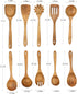 Wooden Spoons for Cooking,10 Pack Wooden Kitchen Utensils Wooden Cooking Utensils Set Wooden Utensils for Cooking Wooden Spoons and Spatula Set (10)