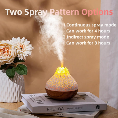 Mini Colorful Cool Humidifier, Volcano Shape Humidifier,USB Personal Desktop Humidifier Volcano Spray Mode, 7 Colors,Super Quiet for Office Room, Bedroom (White) by MCOURASOY