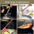 4 Pcs Long Cooking Chopsticks, Reusable Stainless Steel and Natural Wooden Extra Long for Hot Pot Cooking