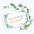 Pop Fizz Designs Bridesmaid Proposal Box Set, 6 Pack with 1 Maid of Honor and 5 Bridesmaid Boxes, Greenery