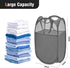 TECHMILLY Pop Up Foldable Laundry Basket, Mesh Laundry Hamper with Reinforced Handles for Dirty Clothes Storage in Dorm, Laundry Room, Bathroom, Grey(Fabric), 2 Pack by TECHMILLY