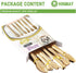 Gold Plated Mini Serving Tongs Set, 6-Inch Stainless Steel Appetizers Tongs, Set of 6