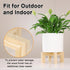 5-9 Inch Vigordream Plant Stand, Indoor/Outdoor Wood Plant Holder, Single Flower Pot Stand, Sturdy Planter Stands, Fit