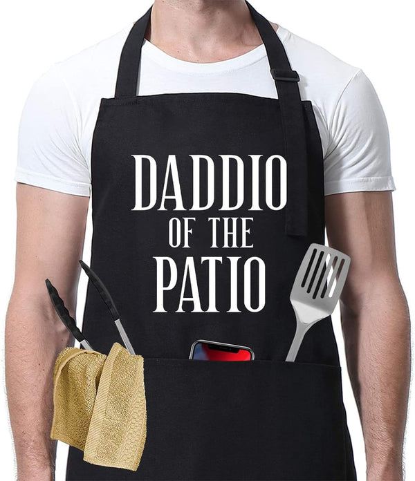 Miracu Grill Apron for Daddy, Funny Gifts from Daughter Son, Best Step Daddy, Father in Law, BBQ Cooking