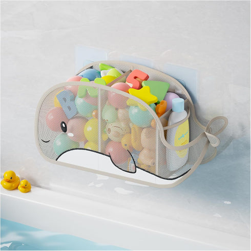 Austion Quick-Drying Baby Bath tub Toy Organizer Storage for Bathroom, Large-Capacity mesh Bath