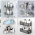 2 Pack EAGMAK Transparent Shower Caddy Adhesive for Replacement, No Drilling , Soap Holder, Bathroom Storage Shelves