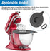 Mixer Bowl Cover for Kitchen-Aid K5GB 5 Quart Glass Part, Mixer Glass Bowl Splatter Guard Lid with Ingredient Opening