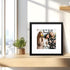 Golden State Art 12x12 Black Frame - Use as 8x8 Picture Frame with White Mat or 12x12 without Mat