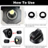 Jetec 4 Pack Control Knobs Replacement for Oven/Stove/Range with 12 Adapters, Please Check Dimensions (Black)