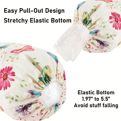 2PCS Butterfly Plastic Bag Holder for Kitchen Essentials, Reusable Hanging Grocery Bag Organizer, Washable Large