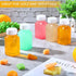 36 Pack 5 oz Nuogo Plastic Juice Bottles Bulk with Lids Reusable Transparent Clear Drink Containers Caps Mini Bulk
