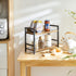 IBUYKE 2-Tier Spice Rack, Industrial Counter Shelf Desktop Storage Organizer for Kitchen Office Living Room