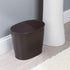 iDesign Oval Plastic Trash Can - The Kent Collection for Bath, Bedroom, Office - 12" x 8" x 10", Bronze