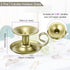 PATIKIL Set of 2 Retro Iron Taper Candle Holders, Gold Simple Candlestick Stand for Halloween & Wedding Decor