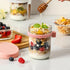 4 Pack 16 oz Overnight Oats Containers with Lids and Spoons, Glass Mason Jars with Airtight Lids, Overnight Oats Jars