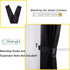 StangH Black Curtain Tie Backs for Drapes, Thick Plush Velvet Holdbacks for Living Room Bedroom Curtains